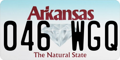 AR license plate 046WGQ