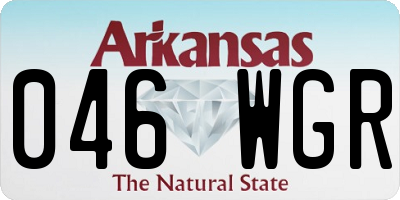 AR license plate 046WGR