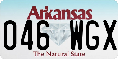 AR license plate 046WGX