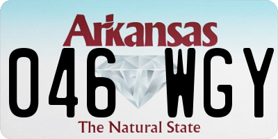 AR license plate 046WGY