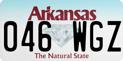 AR license plate 046WGZ