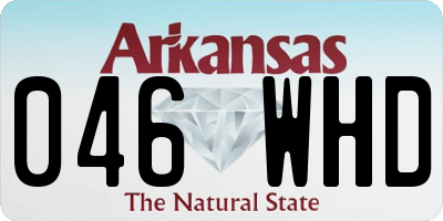 AR license plate 046WHD