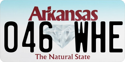 AR license plate 046WHE