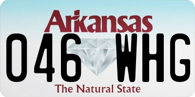 AR license plate 046WHG