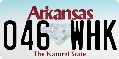 AR license plate 046WHK