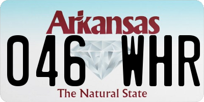 AR license plate 046WHR