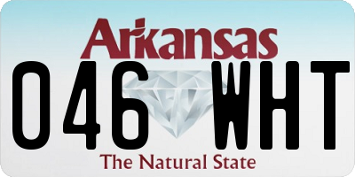AR license plate 046WHT