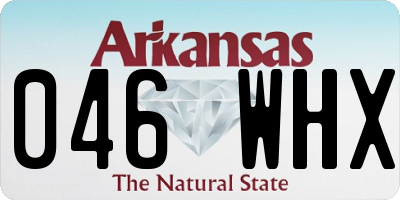 AR license plate 046WHX