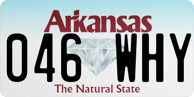 AR license plate 046WHY