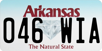 AR license plate 046WIA