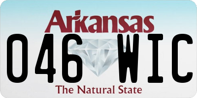 AR license plate 046WIC