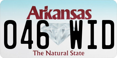 AR license plate 046WID