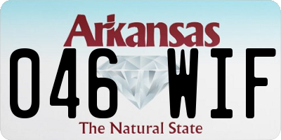 AR license plate 046WIF