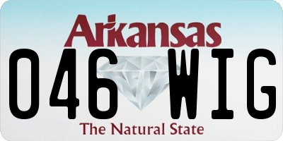 AR license plate 046WIG