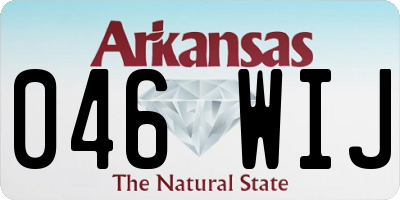AR license plate 046WIJ