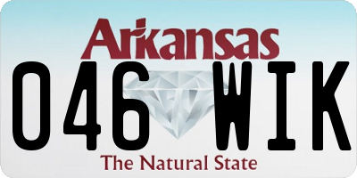 AR license plate 046WIK