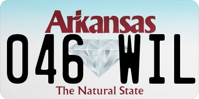 AR license plate 046WIL