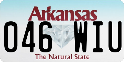 AR license plate 046WIU