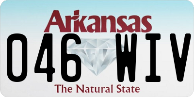 AR license plate 046WIV