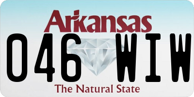 AR license plate 046WIW