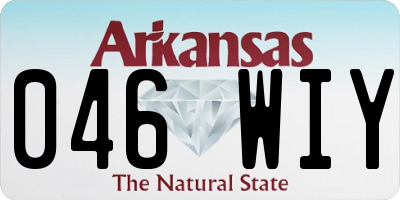 AR license plate 046WIY
