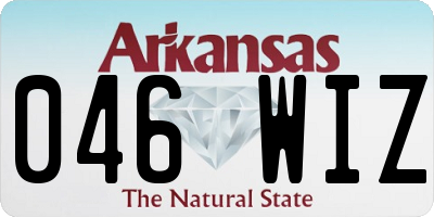 AR license plate 046WIZ