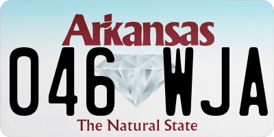 AR license plate 046WJA