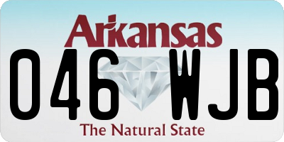 AR license plate 046WJB