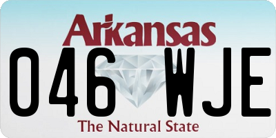 AR license plate 046WJE