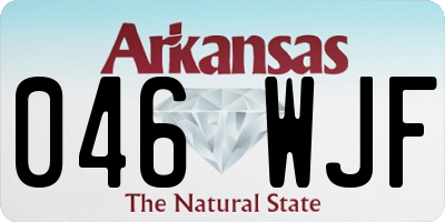 AR license plate 046WJF