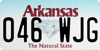 AR license plate 046WJG