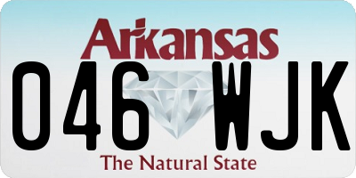 AR license plate 046WJK