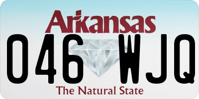 AR license plate 046WJQ