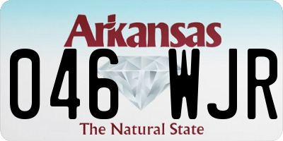 AR license plate 046WJR