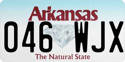 AR license plate 046WJX