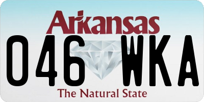 AR license plate 046WKA