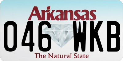 AR license plate 046WKB
