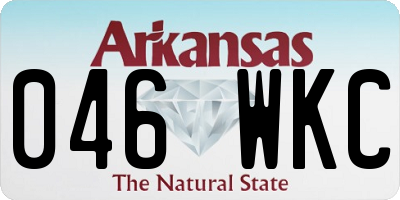 AR license plate 046WKC