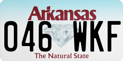 AR license plate 046WKF