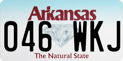 AR license plate 046WKJ