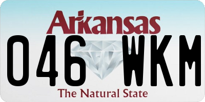 AR license plate 046WKM