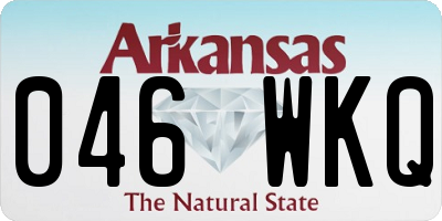AR license plate 046WKQ