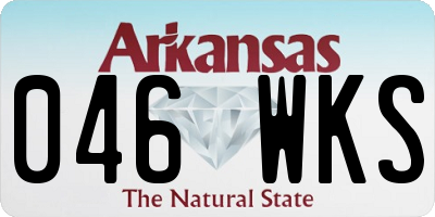 AR license plate 046WKS