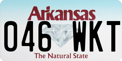 AR license plate 046WKT