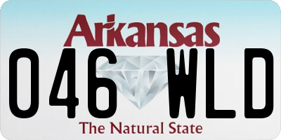 AR license plate 046WLD