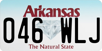 AR license plate 046WLJ
