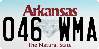 AR license plate 046WMA