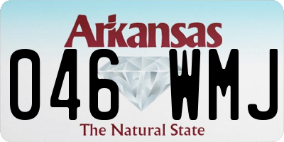 AR license plate 046WMJ