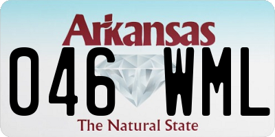 AR license plate 046WML