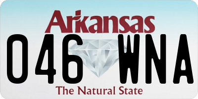 AR license plate 046WNA